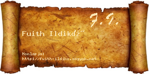 Fuith Ildikó névjegykártya