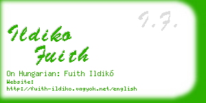 ildiko fuith business card